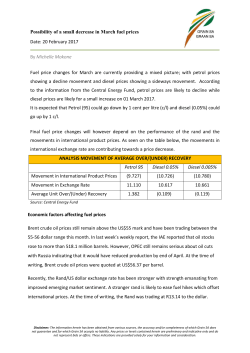 Possibility of a small decrease in March fuel prices Date