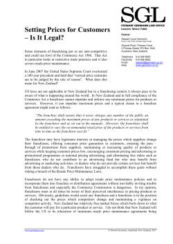 Setting Prices for Customers - Is It Legal?