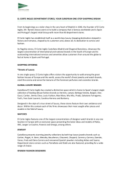 EL CORTE INGLES DEPARTMENT STORES, YOUR EUROPEAN