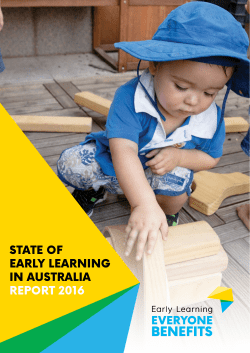 state of early learning in australia report 2016