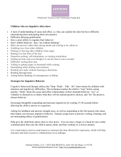 Managing Impulsive Behavior: Guidelines and