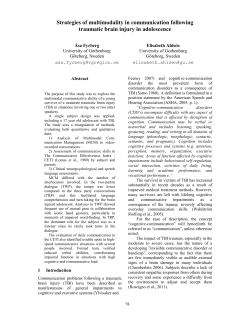 Strategies of multimodality in communication following