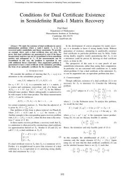 Conditions for Dual Certificate Existence in Semidefinite Rank