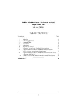 Public Administration (Review of Actions) Regulations 2005