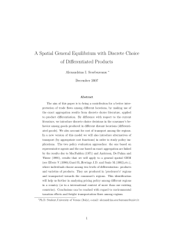A Spatial General Equilibrium with Discrete Choice of Differentiated