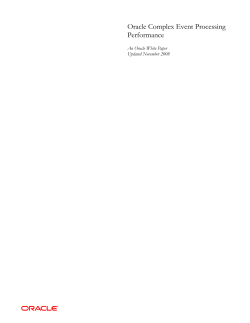 Oracle Complex Event Processing Performance