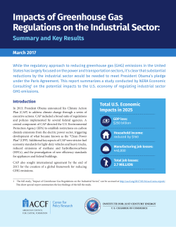 Impacts of Greenhouse Gas Regulations on the Industrial Sector: