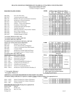 39 HRS HHP 3110 3 3 23 hrs (21 Hours Upper Division) HEALTH