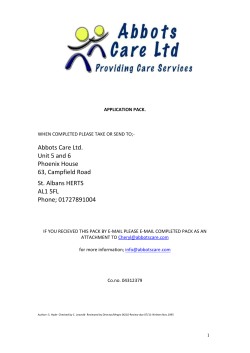 For a job application form please click here