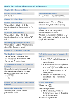 Note, growth/decay formulae are often in the form