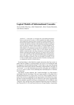 Logical Models of Informational Cascades