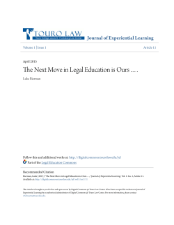 The Next Move in Legal Education is Ours&hellip;.