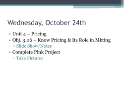 3.00 Understand product/service management, pricing and channel