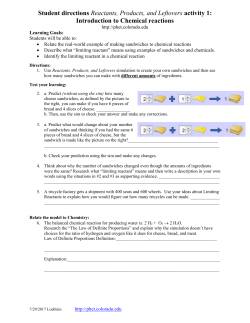Phet Inquiry - Limiting Reagents