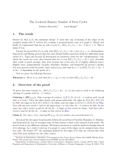 The 3-colored Ramsey Number of Even Cycles 1. The