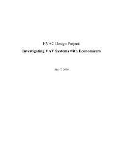 Investigating VAV Systems with Economizers May 7, 2010