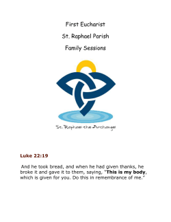 First Eucharist Family Lessons (Using God`s Gifts