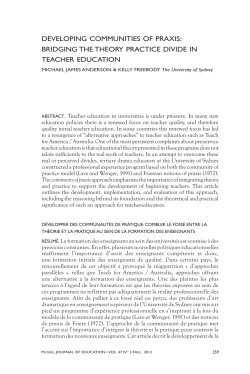 developing communities of praxis: bridging the theory practice