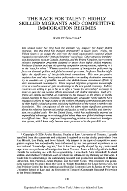 Race for Talent: Highly Skilled Migrants and Competitive