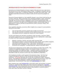 introduction to the study of economics at clark