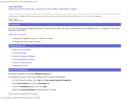Optimizing Microsoft SQL Server on the Galaxy Repository Node