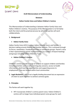 Memorandum of Understanding HFV