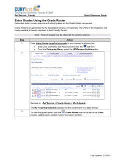 Enter Grades Using the Grade Roster