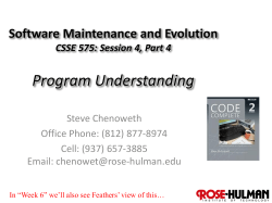 Construction and Evolution CS5704: First Class - Rose