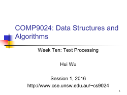 COMP9024: Data Structures and Algorithms