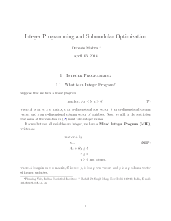 Integer Programming and Submodular Optimization