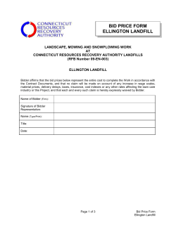 bid price form - Connecticut Resources Recovery Authority