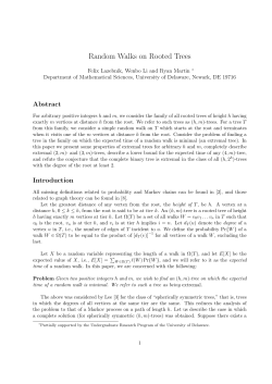 Random Walks on Rooted Trees - UD Math
