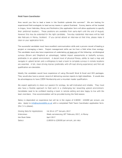 Field Team Coordinators