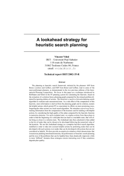 A lookahead strategy for heuristic search planning