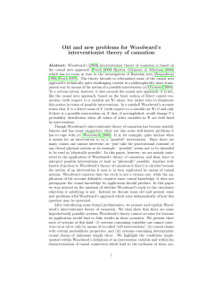 Old and new problems for Woodward`s interventionist theory of