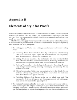 Appendix B Elements of Style for Proofs