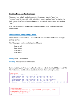 Decision Trees and Random Forest Decision Trees with