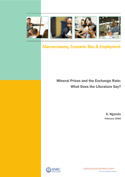 Mineral prices and the exchange rate: what does the