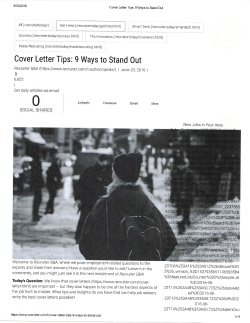 Cover Letter Tips: 9 Ways to Stand Out