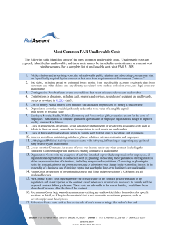 Most Common FAR Unallowable Costs