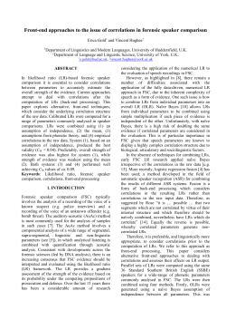 Front-end approaches to the issue of correlations