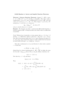(Inverse Function Theorem).