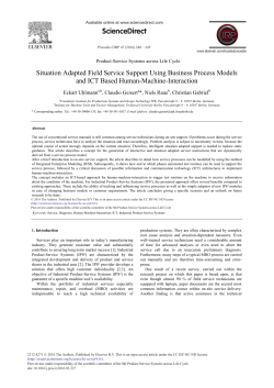 Situation Adapted Field Service Support Using Business Process
