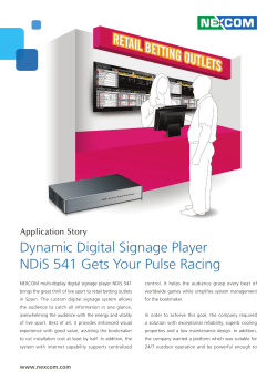 Dynamic Digital Signage Player NDiS 541 Gets Your