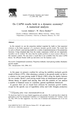 Do CAPM results hold in a dynamic economy? A numerical analysis