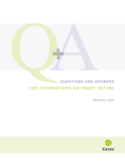 for foundations on proxy voting