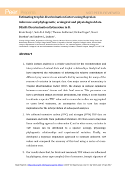 Predicting trophic discrimination factor using Bayesian
