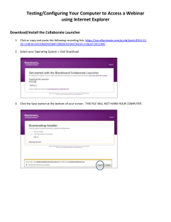 Testing/Configuring Your Computer to Access a Webinar using