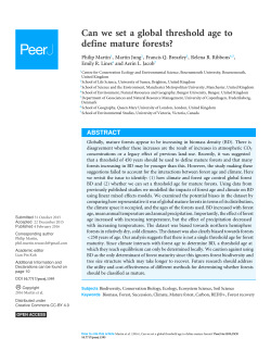 Can we set a global threshold age to define mature forests?