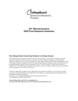 AP® Microeconomics 2008 Free-Response Questions